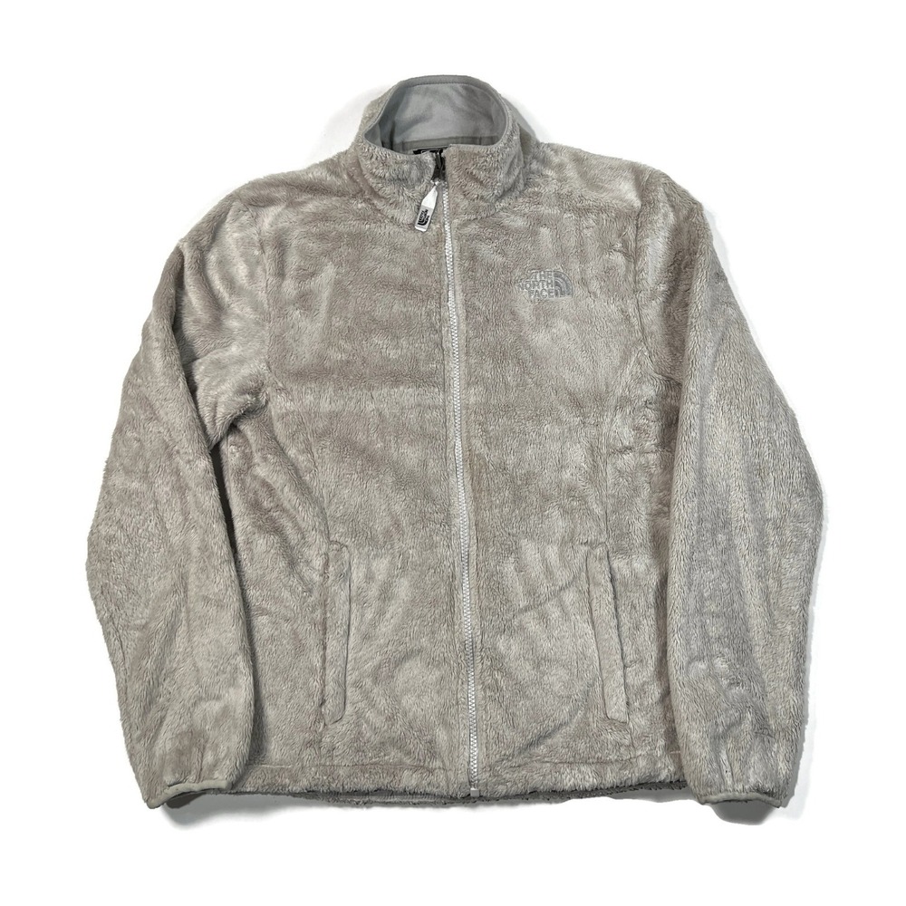 The North Face Osito 2 Gray High Pile Silken Fleece Full Zip Jacket Womens Small